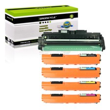 4PK CE310A 126A BCYM Toner Cartridges CE314A Drum Fits For HP LaserJet CP1025nw picture