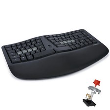 KINESIS mWave Quiet Ergonomic Keyboard for PC (Black) | Quiet Mechanical picture