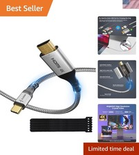 Durable 25ft HDMI to USB-C Cable -  Braided, Plug and Play 4K Adapter picture