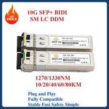 A Pair 10G Bidi SFP Transceiver For Cisco SFP-10G-BXU-I Simplex LC 20~70KM  picture
