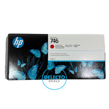 GENUINE HP 746 300-ml Chromatic Red DesignJet Ink Cartridge P2V81A SEALED 2028 picture