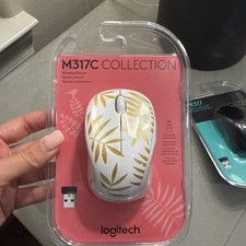 Logitech M317C Wireless Mouse in Bamboo Dream, Collection Limited Edition white  picture