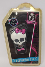 Monster High 4GB USB Flash Drive Keychain Back to School Supply Skull with Bow picture