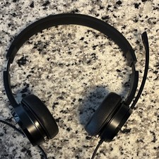 Lenovo 100 Stereo USB Headset Black Over-Ear Ear-Cup w/ Boom Microphone picture