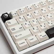 White Japanese Keycaps 133 Keys Cherry Profile PBT Fits 60/64/65/68/87/98104 picture