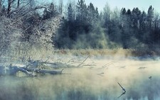 Landscape winter ice snow nature cold frost outdoors Custom Gaming Mat Desk picture