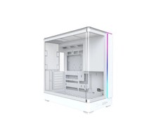 MONTECH KING 45 KING45W ATX PC Case Curved Panoramic Glass Chimney Airflow White picture