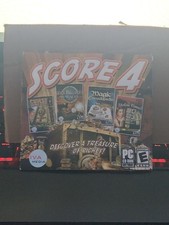Score 4 PC CD 4 hidden objects games puzzle collection Treasure Masters, Curse + picture