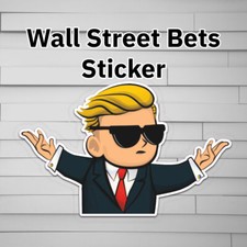 Wall Street Bets Decal (vinyl Sticker, Car laptop window tumbler water bottle) w picture
