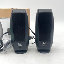 Logitech S120 2.0 Stereo Multimedia Speakers Wired Black Compact For PC & Mac picture
