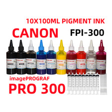 10X100ML Pigment ink refills  Canon imagePROGRAF PRO-300 PFI-300 cartridge /Sy picture