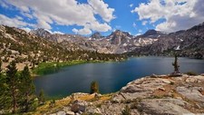 Landscape nature lake california national park mountains Custom Gaming Mat Desk picture