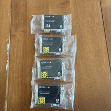 4 pack - EZ INK BRAND FOR 124 B Black Cartridge Epson picture