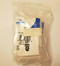 Leviton Single-Gange 3-Port Quickport White Wall Plate-Pack of 5 picture