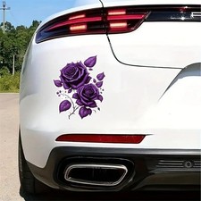 2pcs Purple Rose Vinyl Decal 4.5