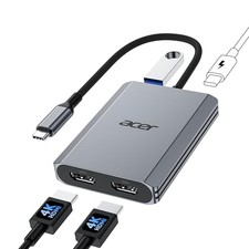 Acer USB C Hub 4-in-1 Dual HDMI 4K@60Hz 100W PD picture