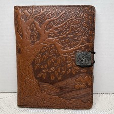 Oberon Design Tree Of Life Brown Leather Kindle E-Reader Cover Case 5.5x7” picture
