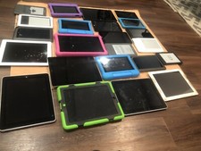 Mixed Lot of 23 Tablets IPAD, Asus, Kindle, Lenovo and More (For Parts Only) picture