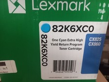 Genuine Lexmark 82K6XC0 Extra High Cyan Yield Toner - 22K pages for CX860 CX820 picture