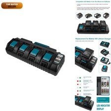 Fancy Buying 4-Port 18V DC18SF Charger Dual USB Port Compatible Makita 14.4V picture