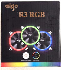 NEW Aigo Aurora R3 RGB 120mm Case Fan 3-Pack (B1) picture