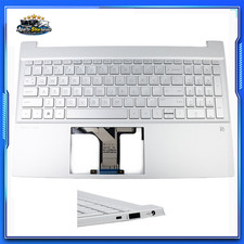Silver US Backlit Keyboard Palmrest for HP 15-EH/15Z-EH/15-EG M08912-001 SD Slot picture
