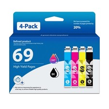 FADSOON® 69 Ink Cartridge Replacement 4-Pk for Epson Stylus CX5000 CX6000 NX510 picture