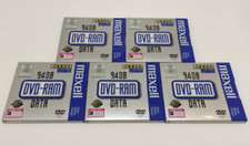 Maxell DVD-RAM 9.4GB 240min Type-4 Double Sided Rewritable lot of 5 picture