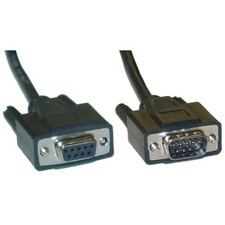 10FT DB9M to DB9F Serial Cable Black picture