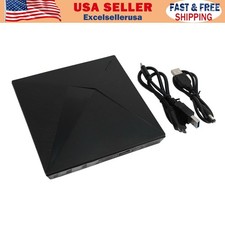 Ultra-Thin Dvd Rw Cd External Optical Drive Portable Type-C Usb Laptop Pc Blk A7 picture