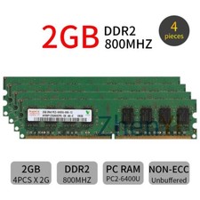 Hynix 8GB kit  8G 4x 2GB PC2-6400U DDR2 800MHz 2Rx8 RAM DIMM Desktop Memory RAM picture