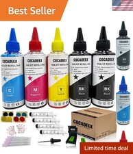 High-Yield 500ml Ink Refill Kit with Black, Cyan, Magenta, Yellow for Printers picture
