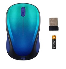 Logitech M317 Wireless Mouse 1K DPI Optical Tracking USB Receiver Aurora Blue picture