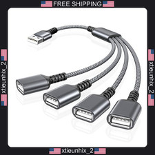 USB Splitter 1 in 4 Out, USBA Male to Female Adapter, 5V 2A picture
