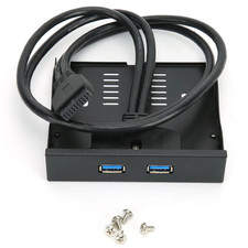 USB 3.0 2 Port 3.5 inch Front Panel Expansion Bay 19 Pin Header Bracket Cable picture