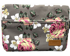 Canvas Life Canvaslife Pink & White Rose Patten Laptop Sleeve 14