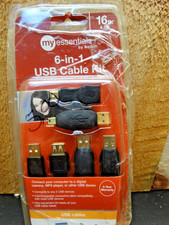 Belkin My Essentials 6-In-1 USB Cable Kit with 16 Foot USB Cable - NOS picture