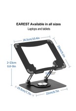 360° Rotating Metal Laptop Stand Riser Foldable Computer Notebook Holder Desk picture