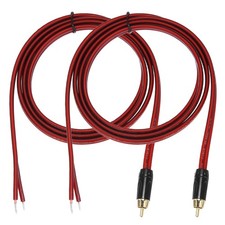2 Pcs Gold Plated RCA Cable, 4.9ft (1.5 Meter) RCA to Bare Wire Open End picture