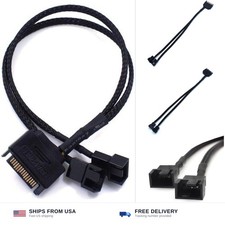 OPSFALCON 2 Pack SATA to 2 x 2-Pin PC Case Fan Power Adapter Cable Support 3 ... picture
