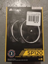 Corsair SP120 Performance Edition 120mm X 25mm 2350 RPM Fans 2 PACK OPEN BOX picture