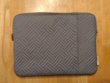 Bagsmart Grey Textured Laptop Case With External Pocket, Padded And Lined picture