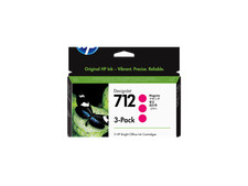 HP 712 3-pack 29-ml Magenta DesignJet Ink Cartridge, 3ED78A picture
