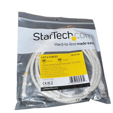 StarTech.com Cat6 Ethernet Cable 7ft White Gigabit 650MHz picture