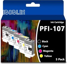 PFI-107 Ink Cartridge 5 Pack Compatible Canon iPF670 iPF680 iPF685 iPF770 picture