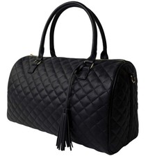Womens Quilted Weekender Duffle Carry Bags Overnight Travel Handbag Shoulder picture