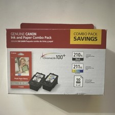Canon PG-210XL/CL-211XL Genuine Original Inkjet Ink + Photo Paper Combo picture