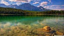 Landscape nature water forest mountains canada outdoors Custom Gaming Mat Desk picture