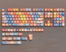 134 PCS Sunset MOA Profile DyeSub PBT Keycaps Fits 60/65/75/100 Percent picture