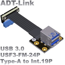 ADT-Link USB3.0 Extension Cable TypeA 19Pin 20Pin Front Rear Right Angle Adapter picture